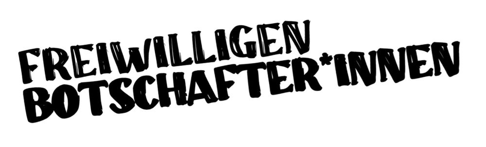 Logo: Schriftzug FreiwilligenbotschafterInnen