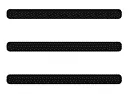 drei schwarze übereinanderliegende Querstriche